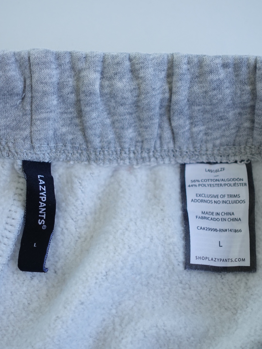LAZYPANTS Women's Premium Fleece Relaxed Jogger Sweatpants Heather Grey L - Picture 3 of 10